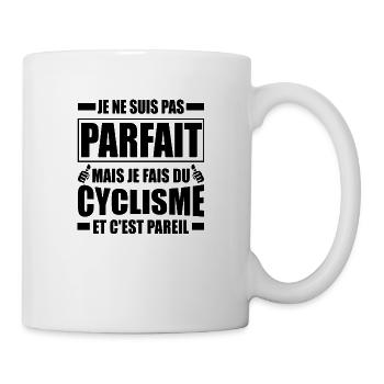pas parfait mais je fais du cyclisme / cycliste - Mug blanc - blanc - Droite