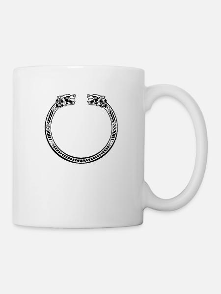 Wikinger Zeichen Fenrir Fenriswolf Armband Wölfe - Tasse - Weiß