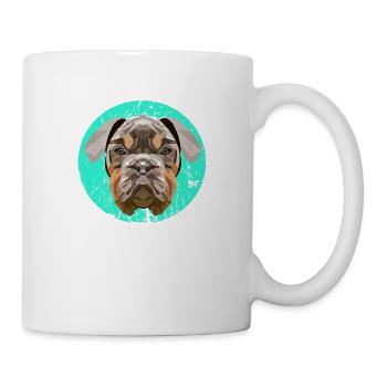 Hund Polygon Boxer Design - wunderbare Hunderasse - Tasse - Weiß - Rechts