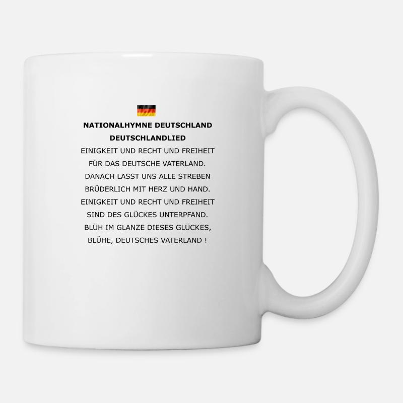 NATIONALHYMNE DEUTSCHLAND: DEUTSCHLANDLIED - Mug blanc - blanc