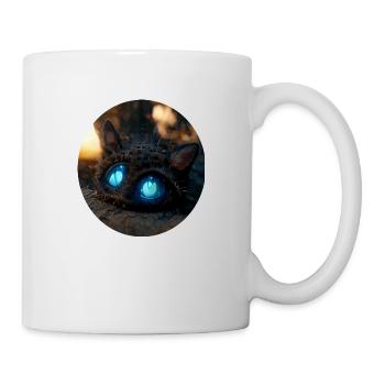 Maus mit großen blauen Augen - Tasse - Weiß - Rechts