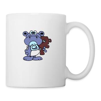 hippo nilperd junge kids kinder baby geburt teddy - Tasse - Weiß - Rechts