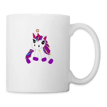 unicorn fluffy unicorn children baby star kids animal - Mug - white - Right