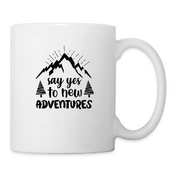 Say yes to new adventures - pensée positive - Mug blanc - blanc - Droite