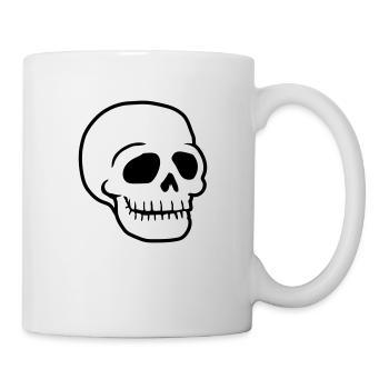 Skull friendly comic skull - Mug - white - Right