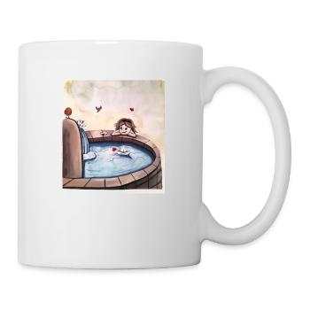 Bâteau en papier - Mug blanc - blanc - Droite