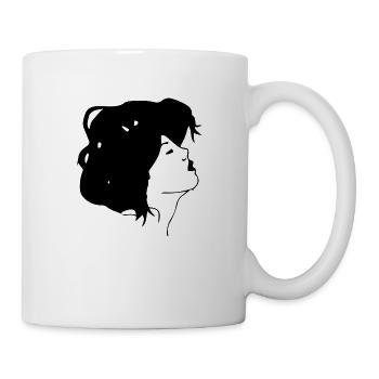 la femme en noir - Mug blanc - blanc - Droite