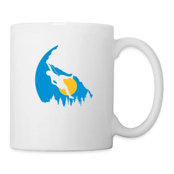 Trees Sun Climbing Silhouette - Mug - white - Right