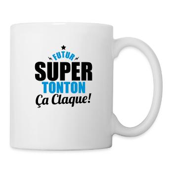 futur super tonton ça claque - Mug blanc - blanc - Droite