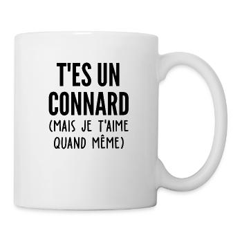 je t aime / connard - Mug blanc - blanc - Droite