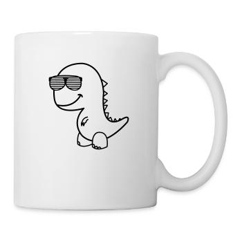 Cool Dino - Tasse - Weiß - Rechts