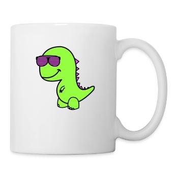 Cool Dino - Tasse - Weiß - Rechts