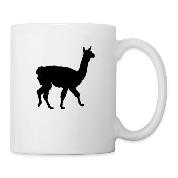 Llama Alpaca Silhouette Funny No Drama Llama - Mug - white - Right