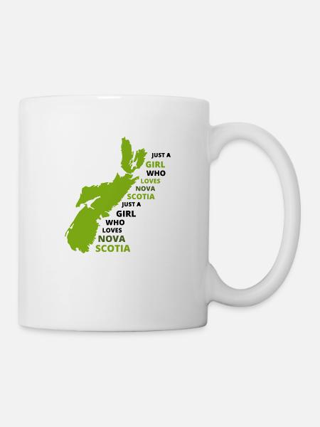 GOWILD - Just a girl who loves Nova Scotia - Tasse - Weiß