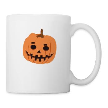 Big scary Pumpkin Head of Halloween - Mug - white - Right