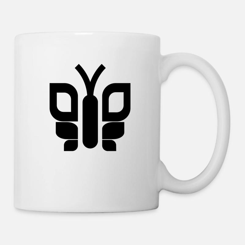 Black & White Butterfly - Mug - white