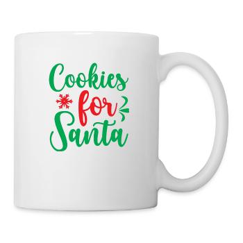 Kekse für den Weihnachtsmann - Weihnachtshumor - Tasse - Weiß - Rechts