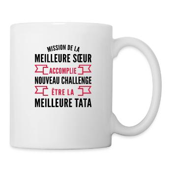je vais etre tata / future tata - Mug blanc - blanc - Droite