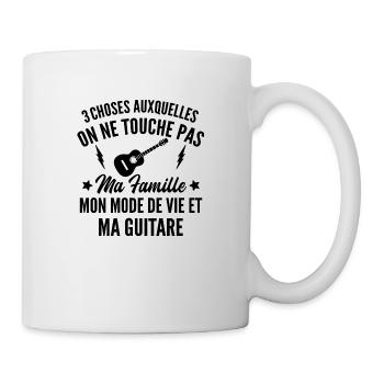touche pas à ma guitare / humour guitariste - Mug blanc - blanc - Droite