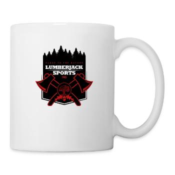 lumberjack sport wood logo - Tasse - Weiß - Rechts