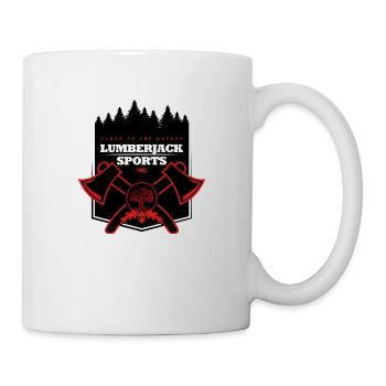lumberjack sport wood logo - Mug - white - Right