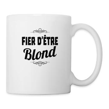 fier d'être blond - Mug blanc - blanc - Droite