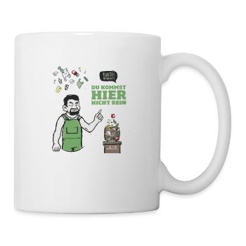 Bioabfall Biotonne Spruch Abfall Sprechblase - Tasse - Weiß - Rechts