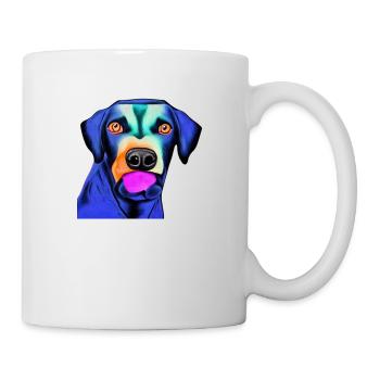 Dog colorful art Dog love Dog owners Dogs - Mug - white - Right