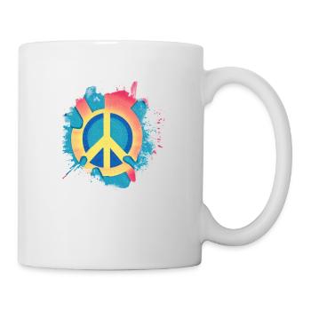 Peace Freedom Symbol Peace Sign2 - Mug - white - Right