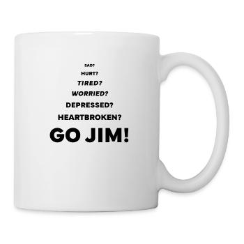 Jim Gym Fitness Geschenk Motivation Geschenkide!? - Tasse - Weiß - Rechts