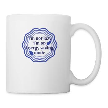J’aime les vêtements / Je ne suis pas paresseux - Mug blanc - blanc - Droite