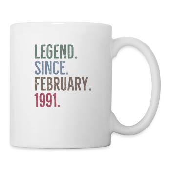 Légende depuis février 1991 - Mug blanc - blanc - Droite