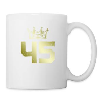 45 Zahl Krone - Tasse - Weiß - Rechts