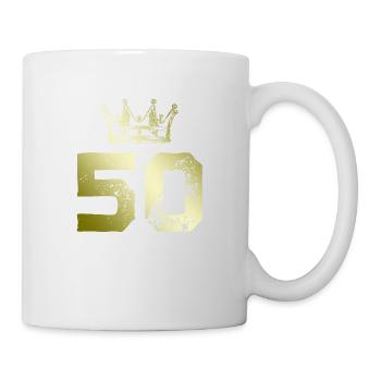 50 number crown - Mug - white - Right