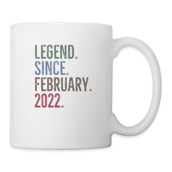 Légende depuis février 2022 - Mug blanc - blanc - Droite