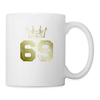 69 Zahl Krone - Tasse - Weiß - Rechts