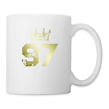 97 Couronne numérique - Mug blanc - blanc - Droite