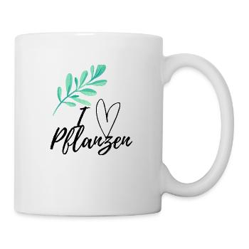 I love Pflanzen - Tasse - Weiß - Rechts