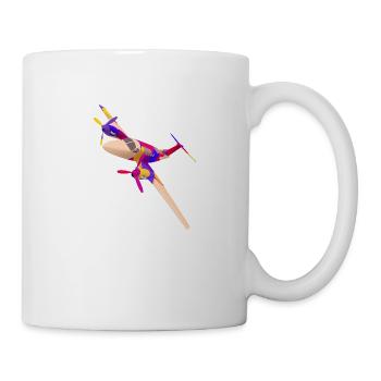 Kleines Verkehrsflugzeug - Tasse - Weiß - Rechts
