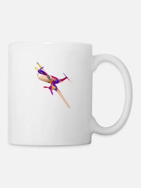 Kleines Verkehrsflugzeug - Tasse - Weiß