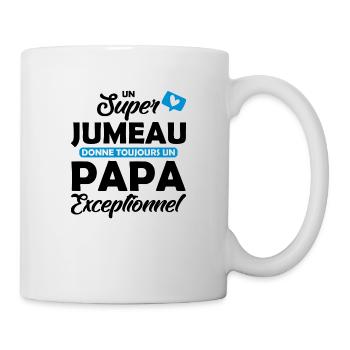 super jumeau - papa exceptionnel - Mug blanc - blanc - Droite