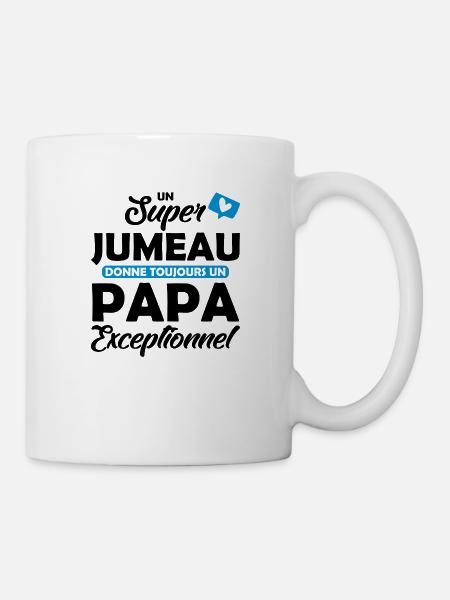 super jumeau - papa exceptionnel - Mug blanc - blanc