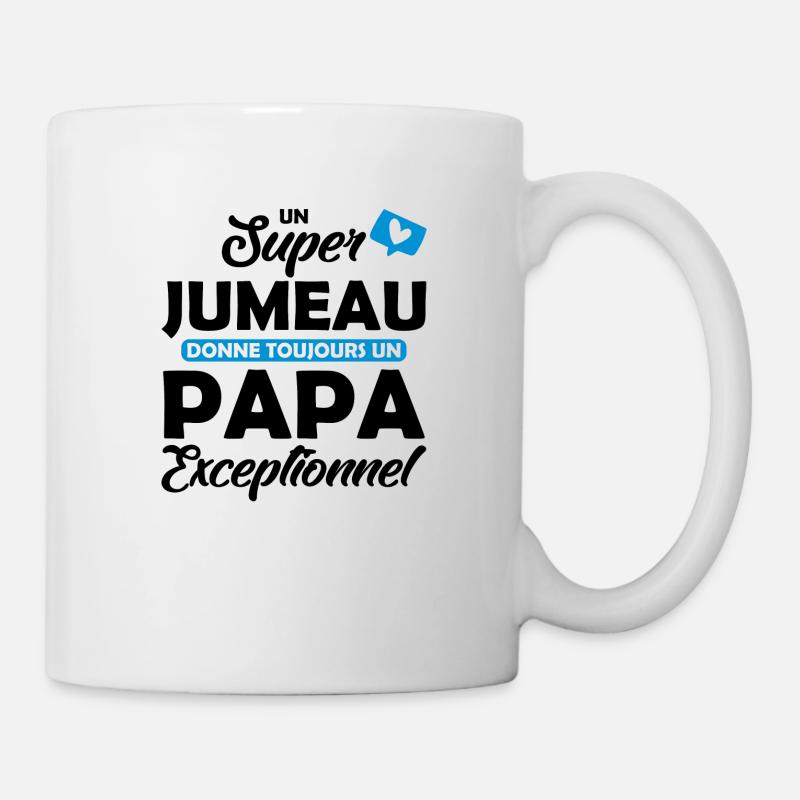 super jumeau - papa exceptionnel - Mug blanc - blanc
