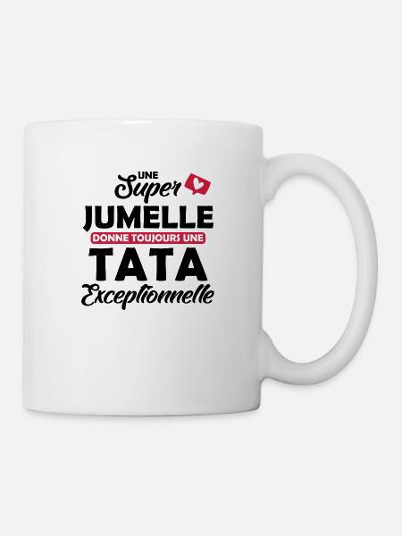 super jumelle - tata exceptionnelle / futur tata - Mug blanc - blanc