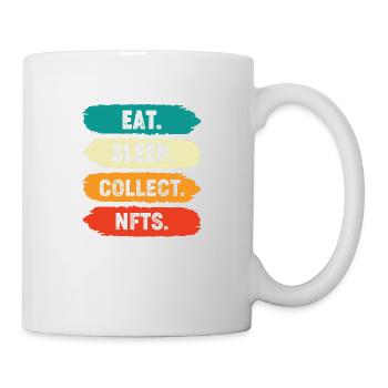 EAT SLEEP COLLECT NFT - Mug blanc - blanc - Droite