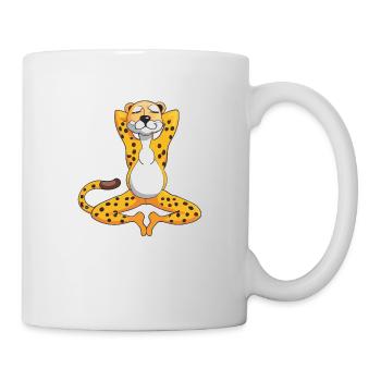 Gepard Ausruhen und Chillen Geschenkidee - Tasse - Weiß - Rechts