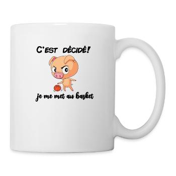 c est décidé je me met au basket - Mug blanc - blanc - Droite