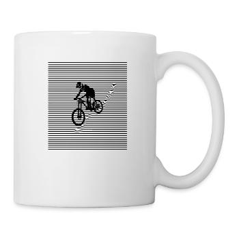 VTT Cyclisme Cyclisme descente - Mug blanc - blanc - Droite
