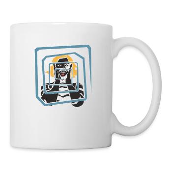 Schreien - Tasse - Weiß - Rechts
