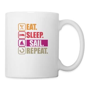 Eat Sleep Sail Repeat - Mug - white - Right